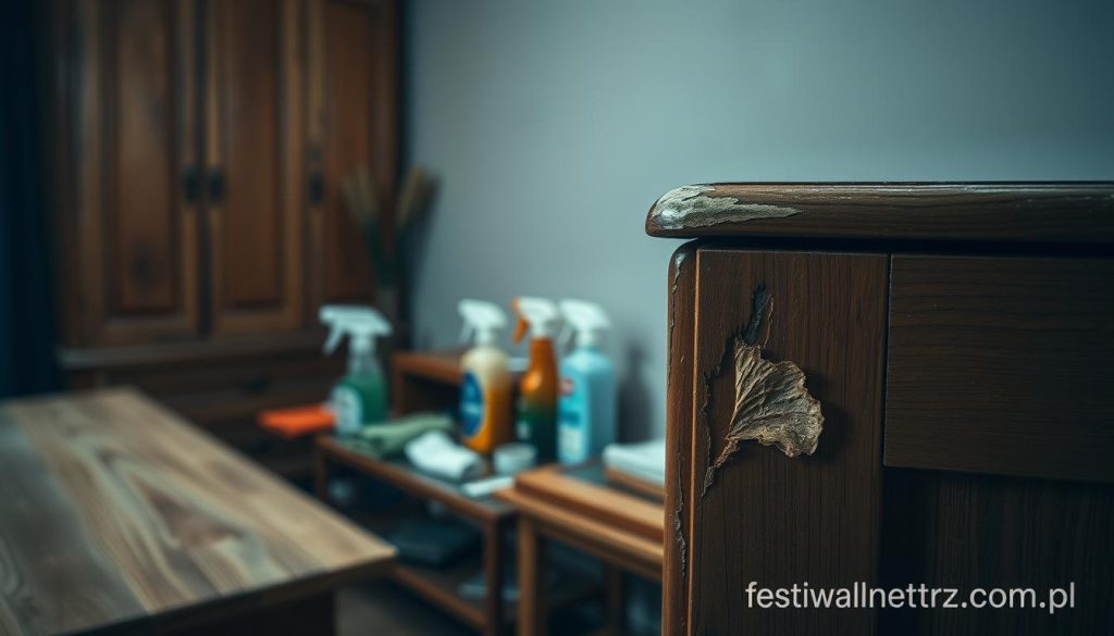 błędy w czyszczeniu mebli z okleiny