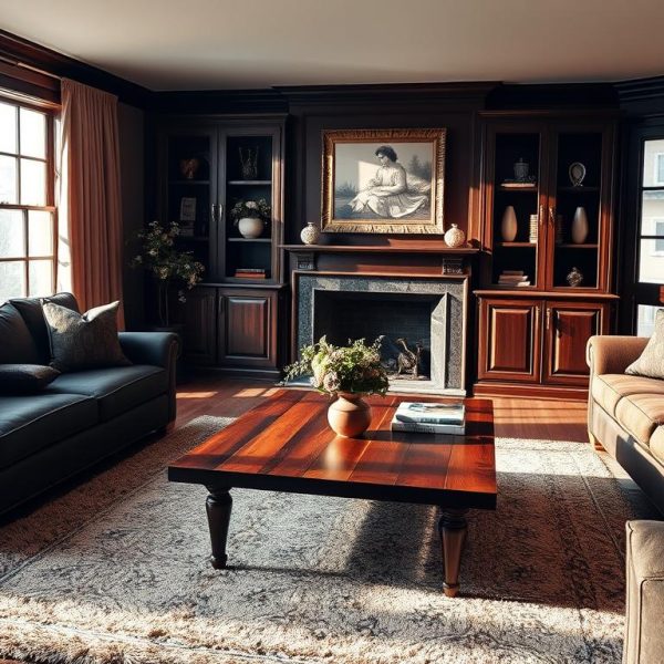 ciemny brąz meble jaki kolor ścian