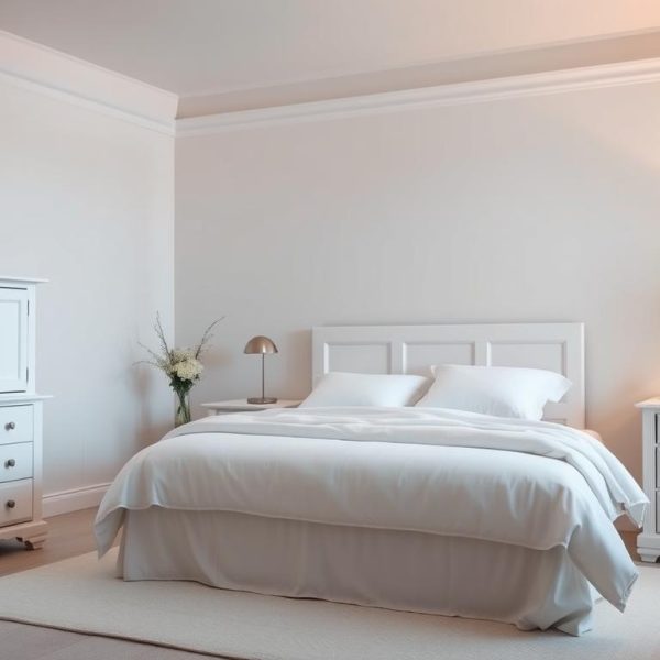 sypialnia białe meble jakie ściany